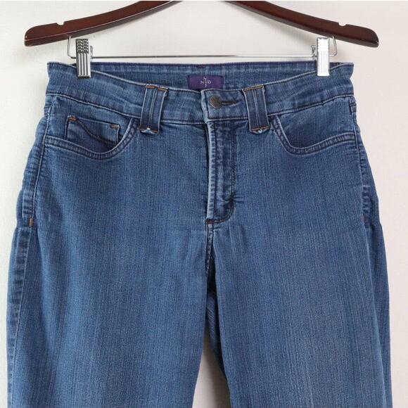 NYDJ Size 8 Marilyn Straight Leg Jeans Mid Rise Medium Blue Wash - Picture 2 of 10